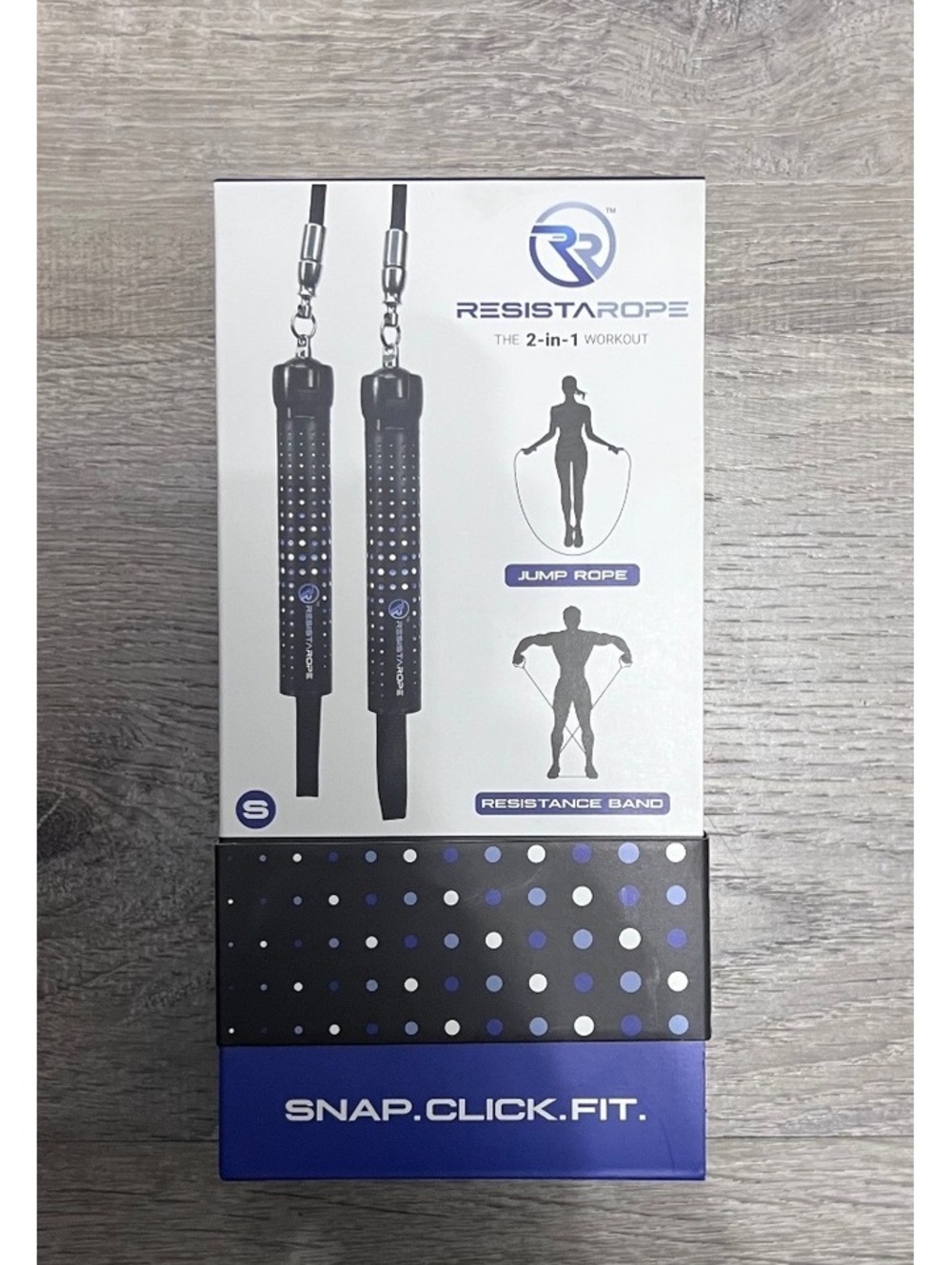 ResistaRope 2-in-1 Workout Jump Rope and Resistance Band System - Small